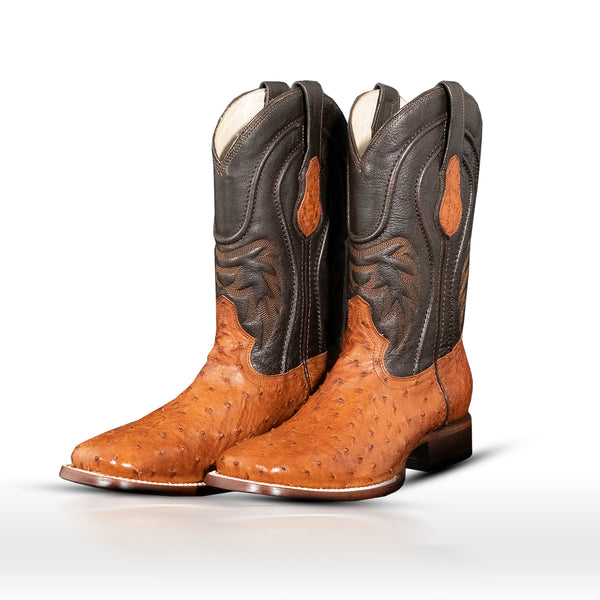 The San Jacinto | Exotic Brown Ostrich – Square To Toe