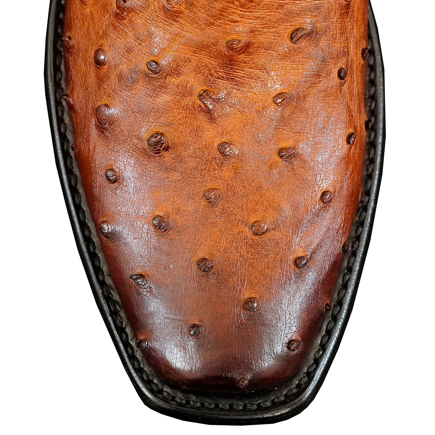 The Uptown | Brown Ostrich Zip Boot