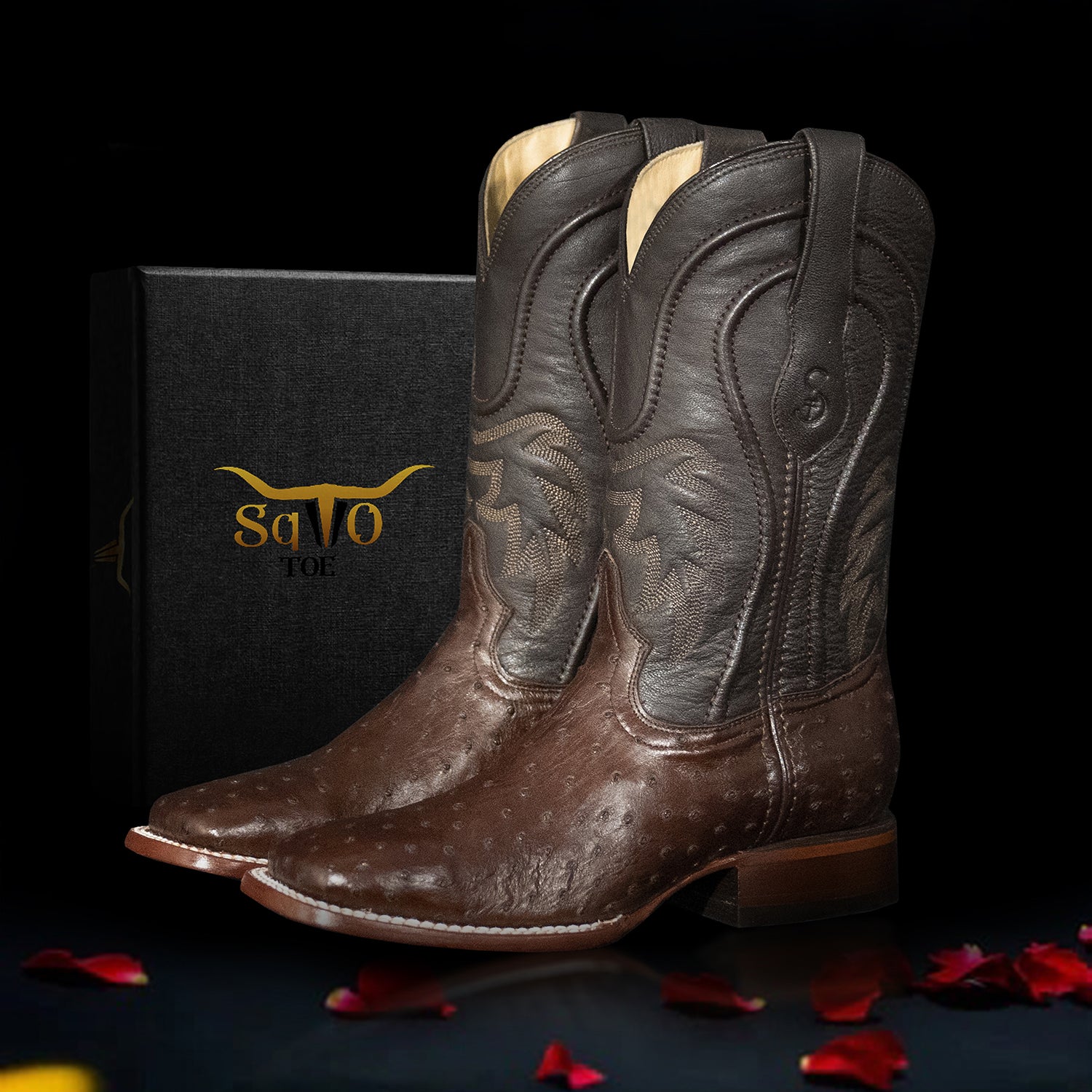 The San Jacinto - Exotic Ostrich - Dark Brown