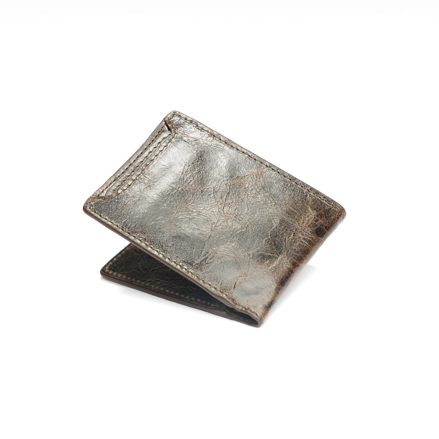Dark Brown Caiman Leather Classic Billfold